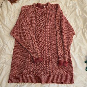 Free People cable knit sweater dress